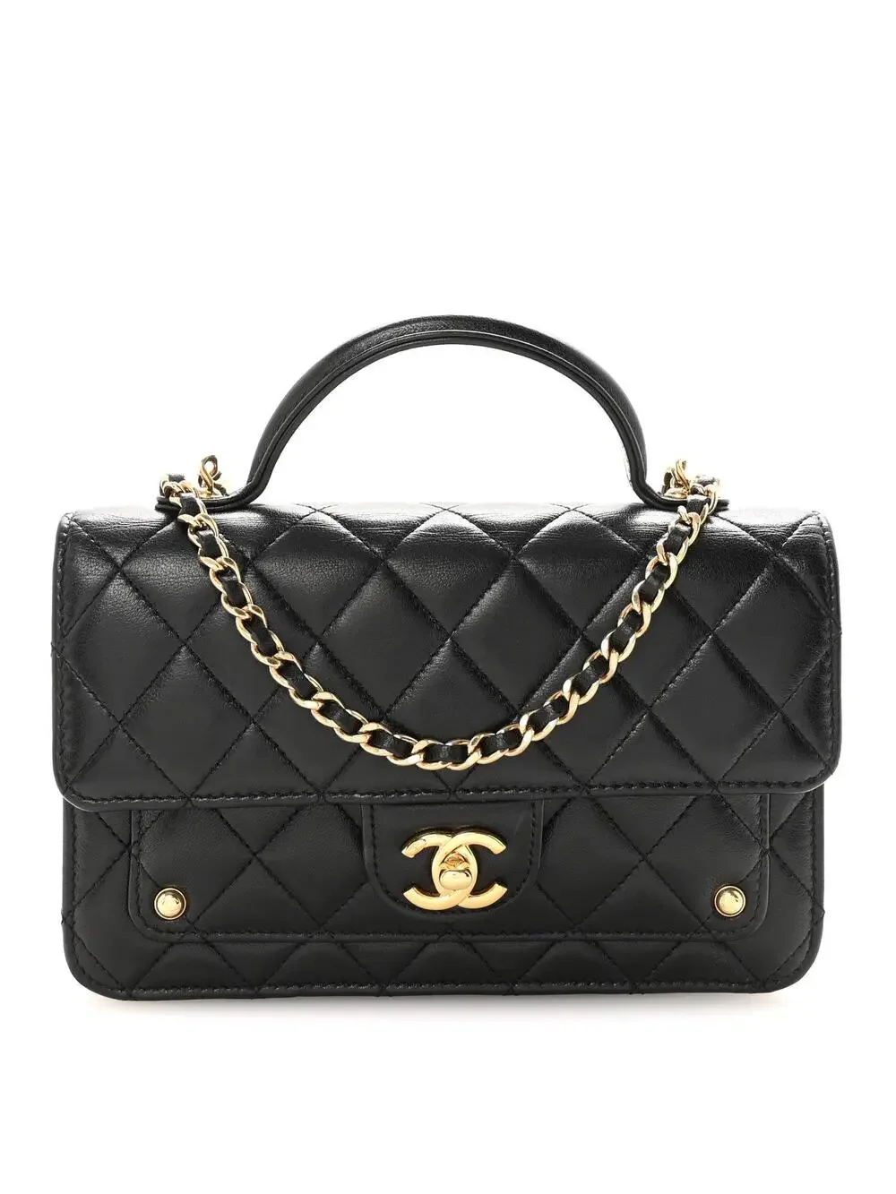 Chanel Lambskin Quilted Preppy Satchel #324190C29B